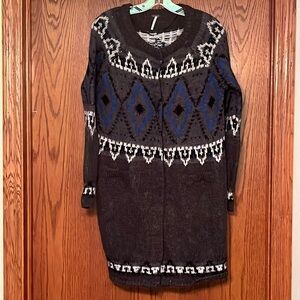 Free People Women's Nordic Frosted Fair Isle Sweater  Size Small